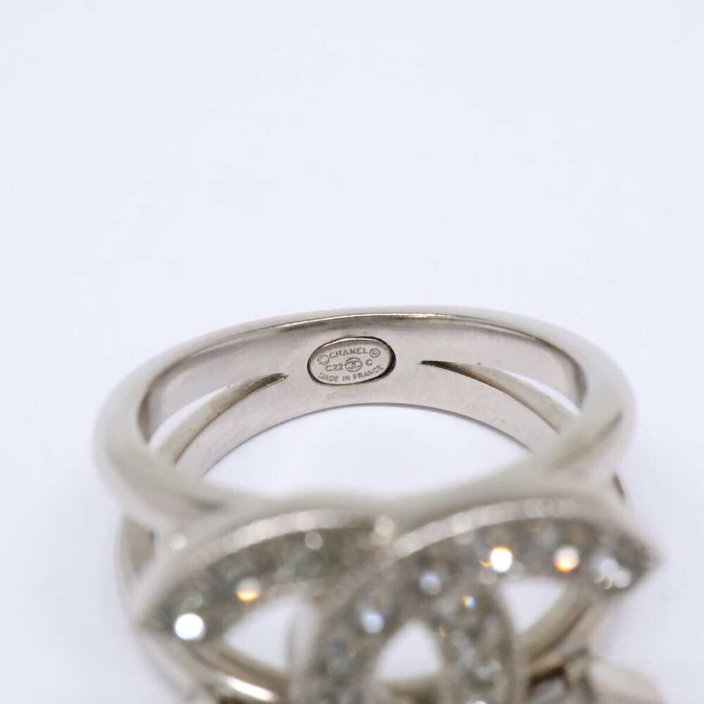 CHANEL Silver Logo Ring - Picture 6 of 7
